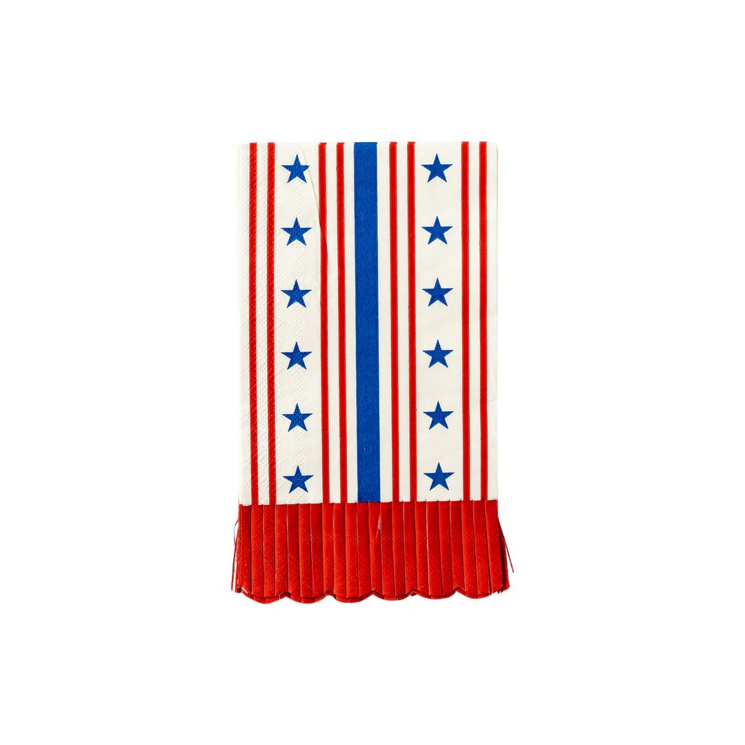 Stars and Stripes Scallop Dinner Napkin | My Mind's Eye