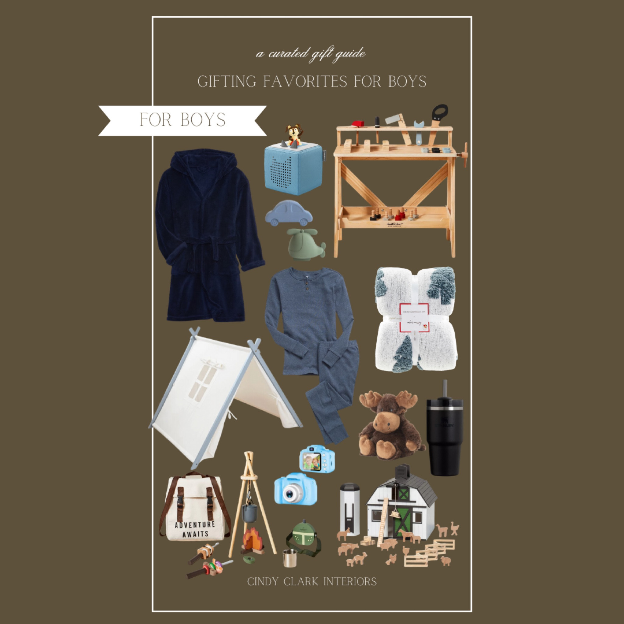 A holiday gift guide for the little boys! A mix of imaginative play, cozy pajamas, stuffed animals and blankets, cameras, tents, and more! Such fun finds! 

#LTKHoliday #LTKKids #LTKGiftGuide