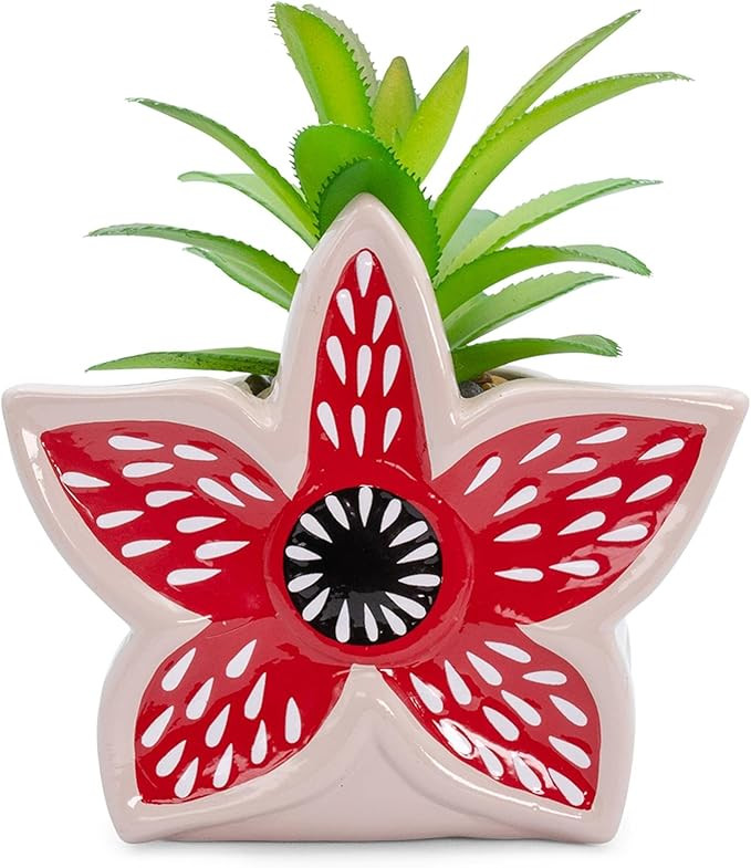 Stranger Things Demogorgon 3-Inch Ceramic Mini Planter with Artificial Succulent | Small Flower P... | Amazon (US)