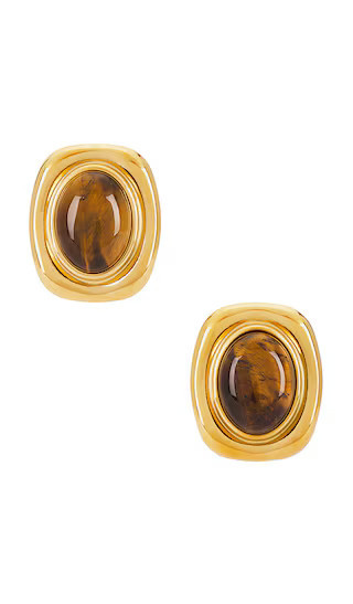 Amber Sceats Miles Earrings in Metallic Gold. | Revolve Clothing (Global)