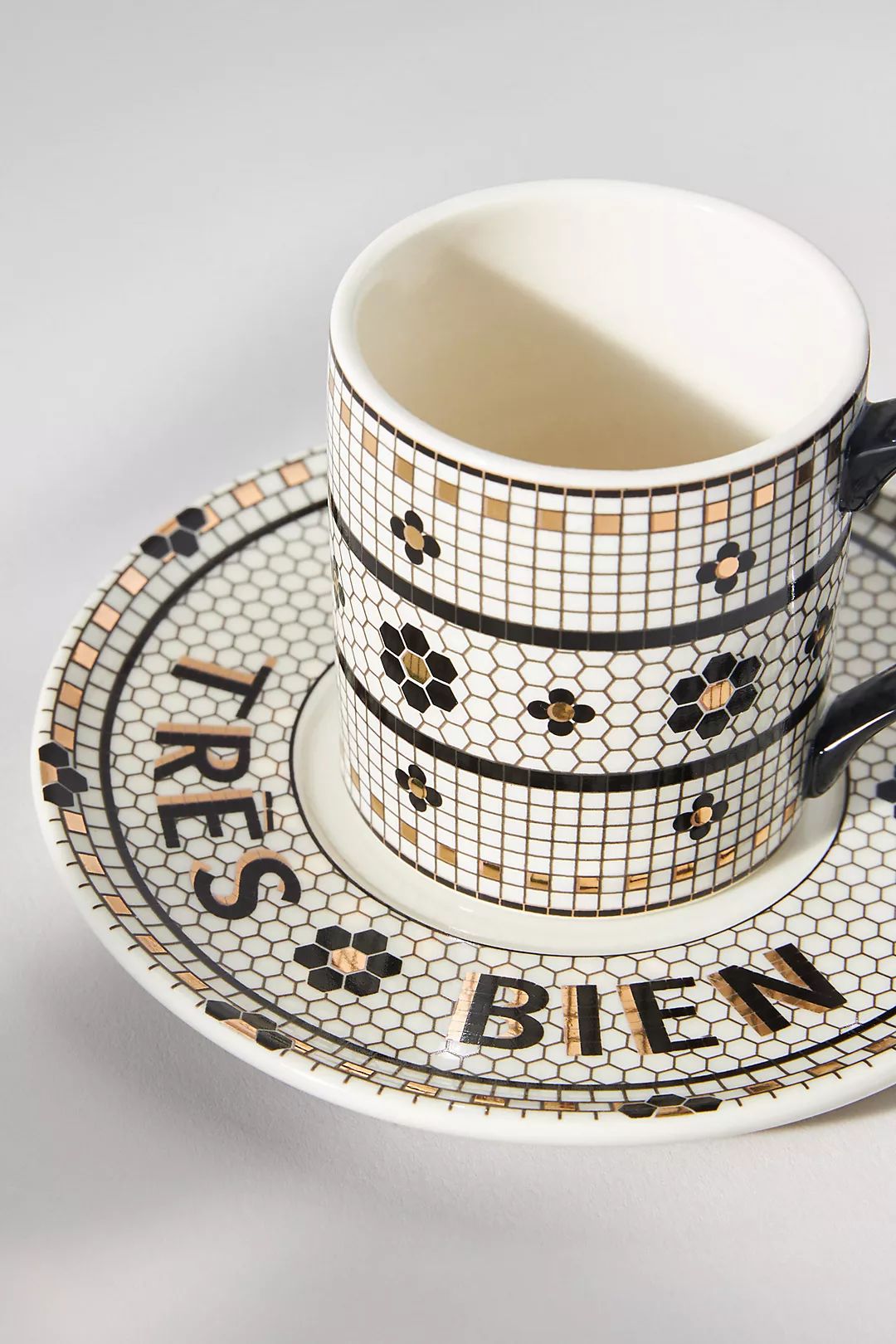 Bistro Tile Espresso Cup & Saucer | Anthropologie (US)