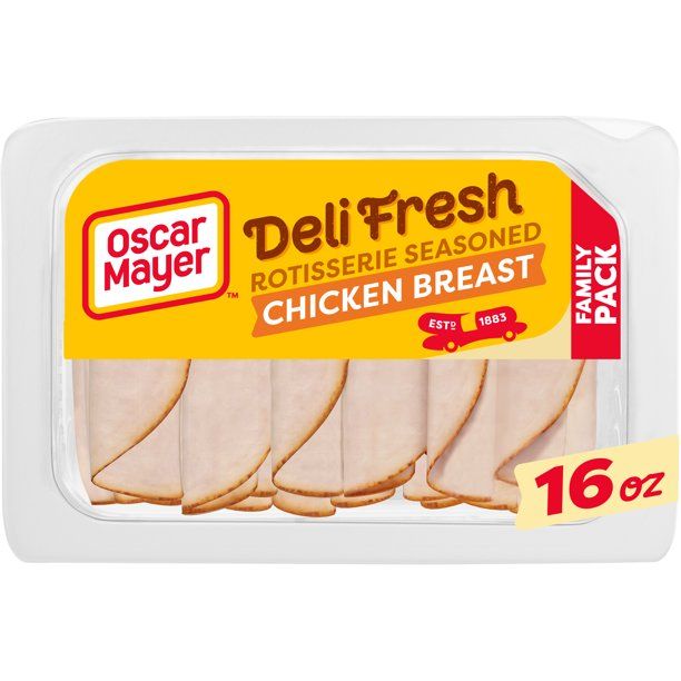 Oscar Mayer Deli Fresh Rotisserie Seasoned Sliced Chicken Breast Deli Lunch Meat, 16 oz Package | Walmart (US)