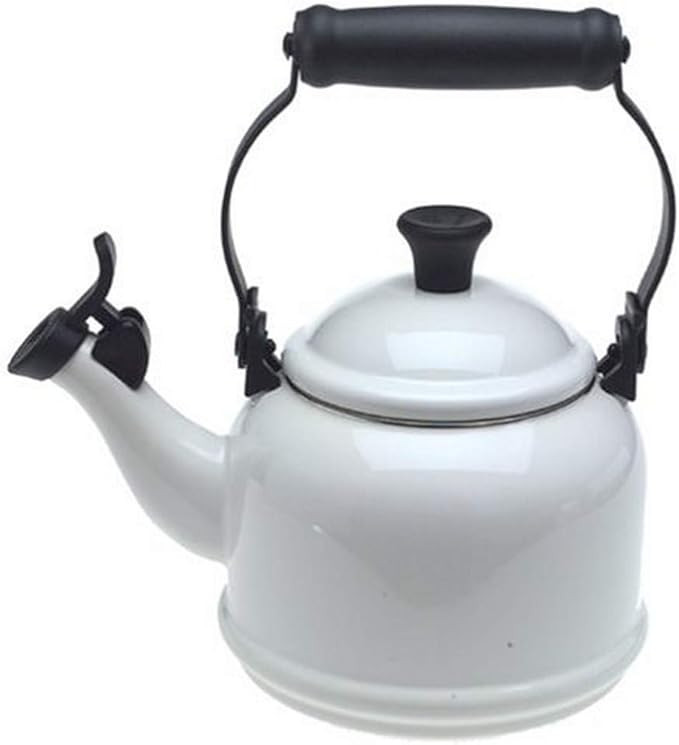 Le Creuset Enamel On Steel Demi Tea Kettle, 1.25 qt., White | Amazon (US)