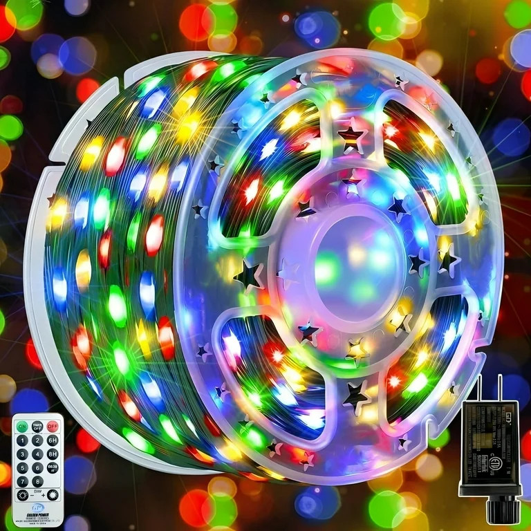 AVOXEZOR Christmas Lights Outdoor, 340FT 1000 LED IP67 Waterproof Christmas Tree Lights with 8 Mo... | Walmart (US)