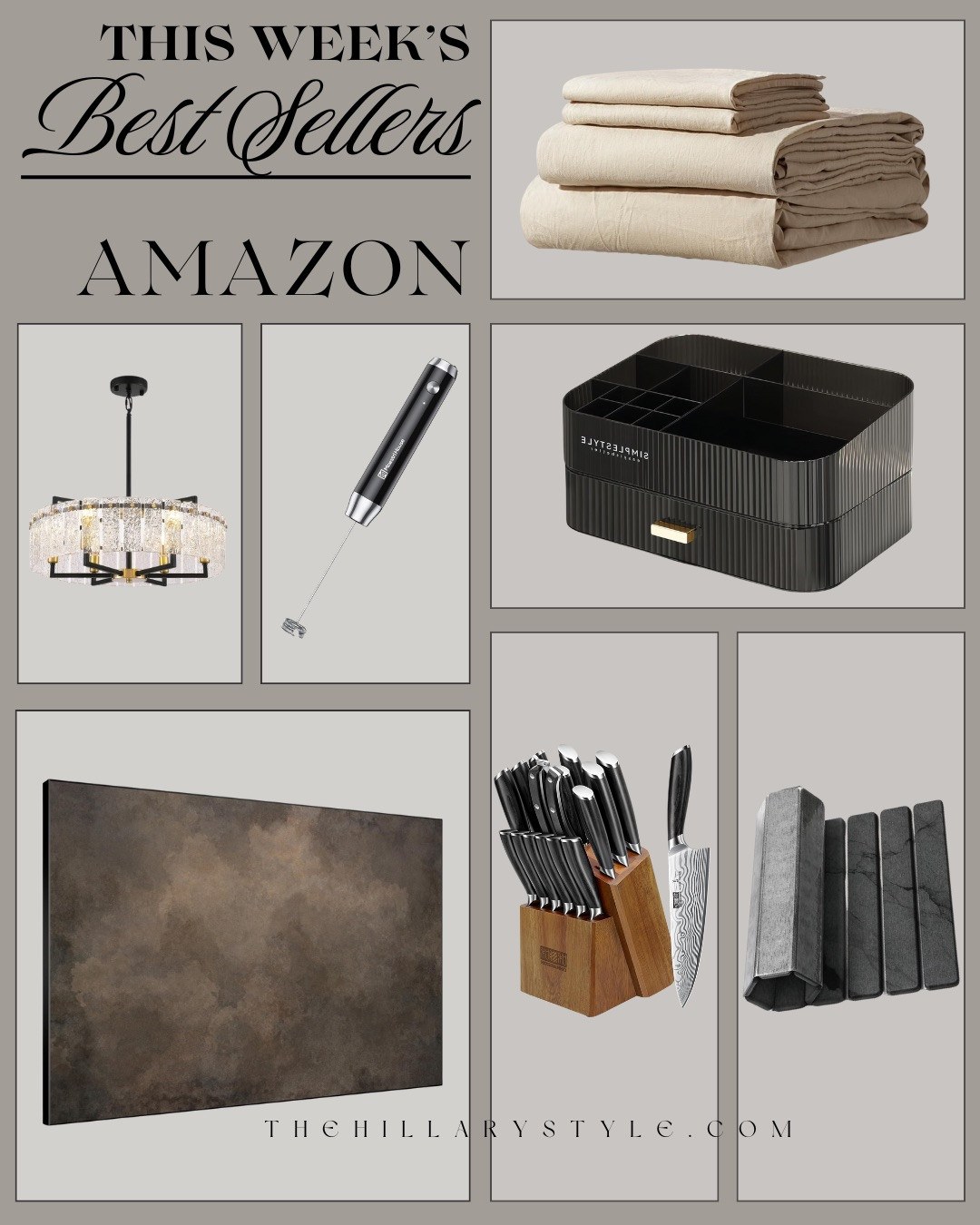 THIS WEEK’S AMAZON BESTSELLERS! From cozy home staples to elevated kitchen and decor finds, these are the pieces everyone is loving right now. Timeless, functional, and effortlessly stylish, each item blends everyday practicality with a high-end look that works in any home. These best sellers prove that thoughtful design and quality details make all the difference.

#Amazon #TheHillaryStyle #AmazonBestsellers #NeutralHome #ElevatedLiving #HomeEssentials #KitchenFinds #DesignerStyleForLess #ModernHome 

 #LTKmomlife #LTKOver40 #LTKHome