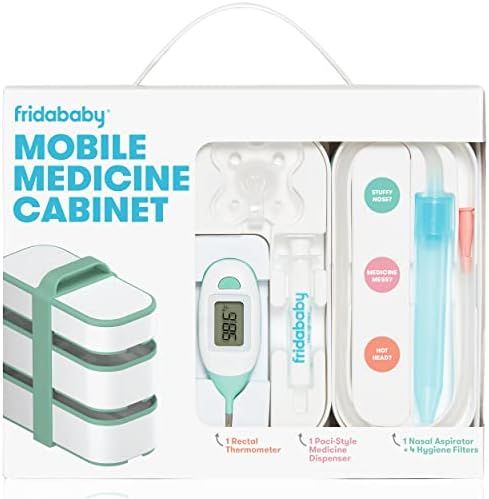 Amazon.com: Mobile Medicine Cabinet Travel Kit by Frida Baby | Portable Carrying Case Stocked wit... | Amazon (US)