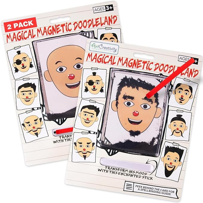 ArtCreativity Magnetic Drawing Face - 2 Pack - Travel Toys for Kids, Magnetic Travel Game, Magnet... | Amazon (US)