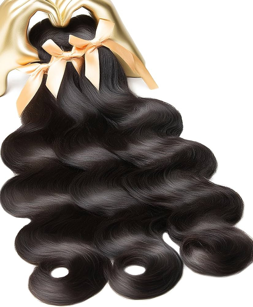 MLIP Body Wave Bundles Human Hair, 100% Raw Indian Hair, Full & Thick, No Tangle No Shedding, Sil... | Amazon (US)