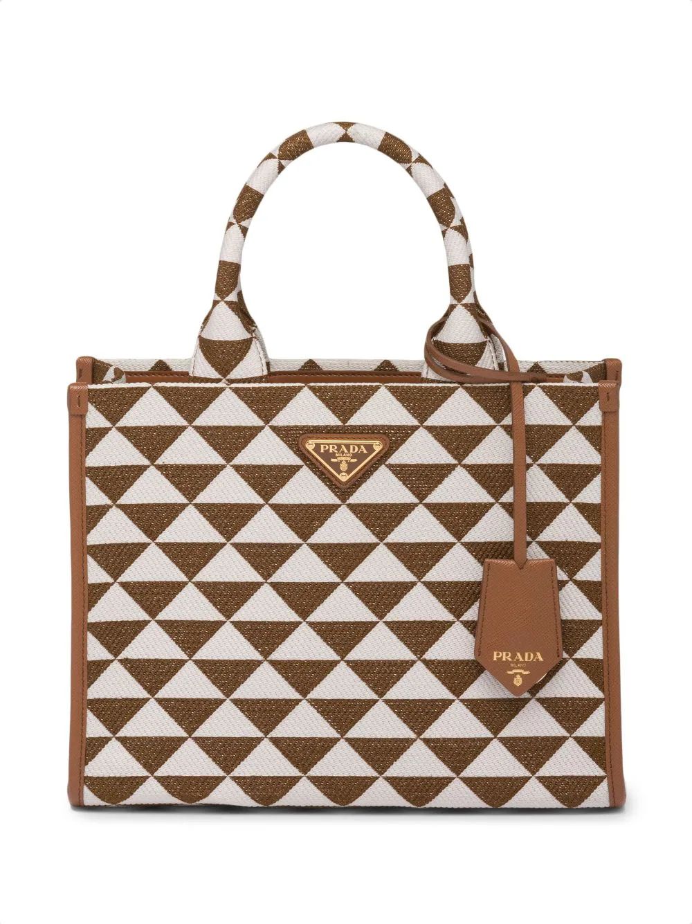 Prada Small Symbole Jacquard Tote Bag - Farfetch | Farfetch Global