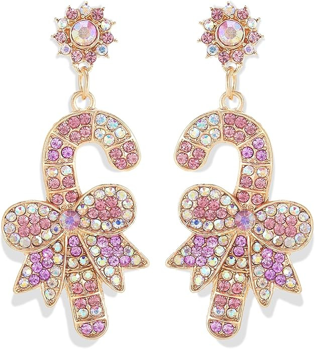 ATIMIGO Merry Christmas Drop Dangle Earrings Cute Christmas Xmas Tree Light Bulb Snowman Santa Ca... | Amazon (US)