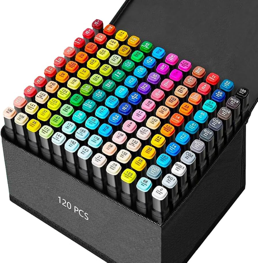 120 Colors Alcohol Markers Art Markers for Kids and Adult Drawing Marker Dual Tip Coloring Painti... | Amazon (US)