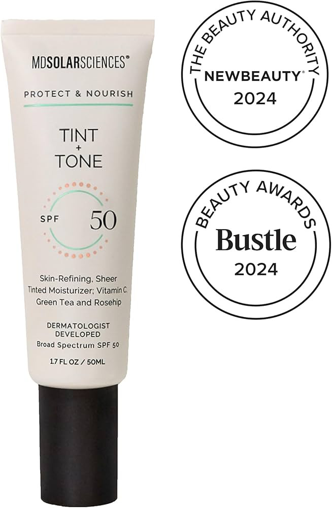 MDSolarSciences Tint + Tone Sheer Tinted Moisturizer SPF 50 | Evens Skin Tone, Brightens & Hydrat... | Amazon (US)