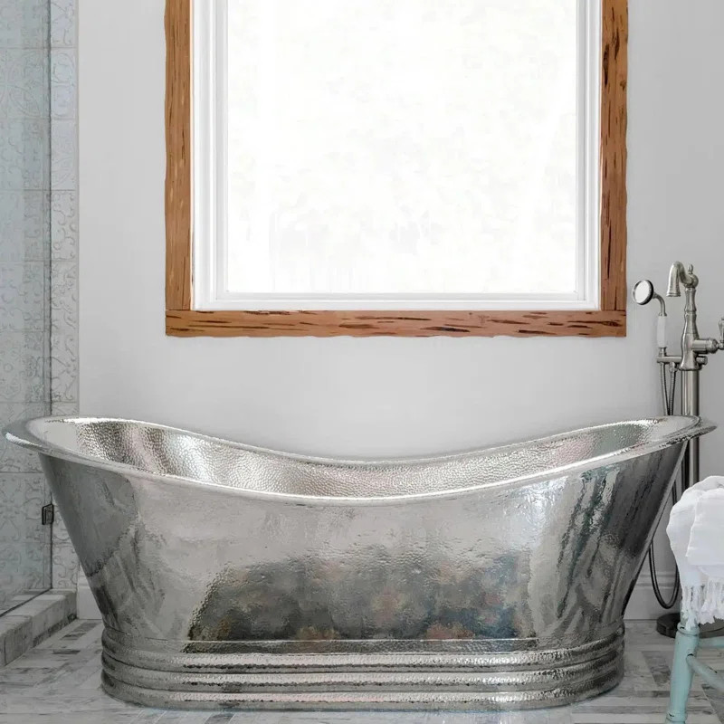 71'' x 31.5'' Freestanding Soaking Copper Bathtub | Wayfair North America