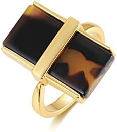 Mothers Day Gifts for Wife Leopard Ring for Women Leopard Jewelry Adjustable Gold Plated Acrylic ... | Amazon (US)