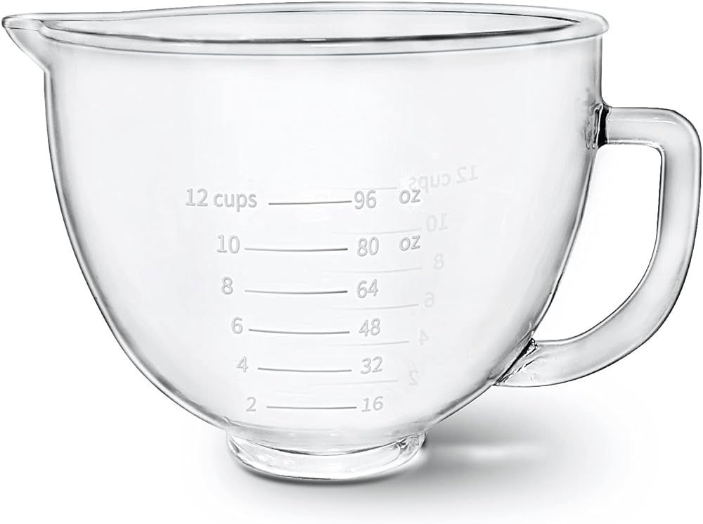 Glass Bowl Compatible With KITCHENAID 4.5/5 QT Tilt-Head Stand Mixer,with Measurement Markings,Al... | Amazon (US)