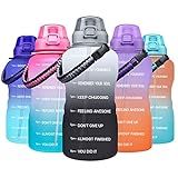 Giotto Large 1 Gallon Motivational Water Bottle with Paracord Handle & Removable Straw - Leakproof T | Amazon (US)