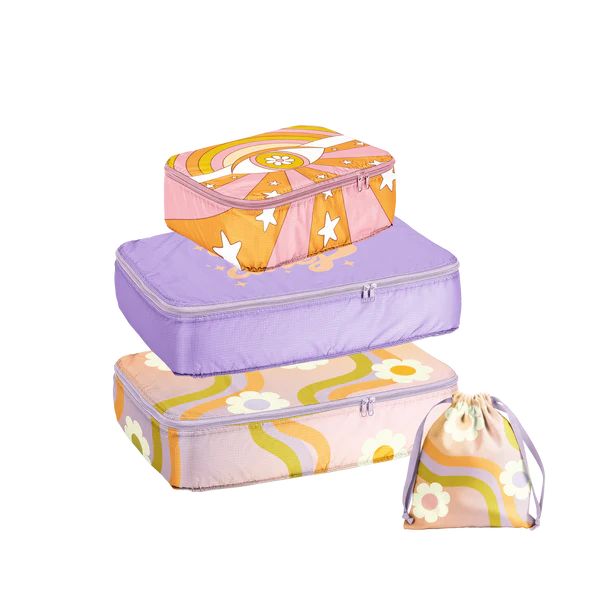 Wavy Daisy Packing Cube Set | Talking Out of Turn