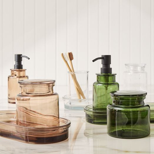Apothecary Glass Bath Accessories | West Elm (US)