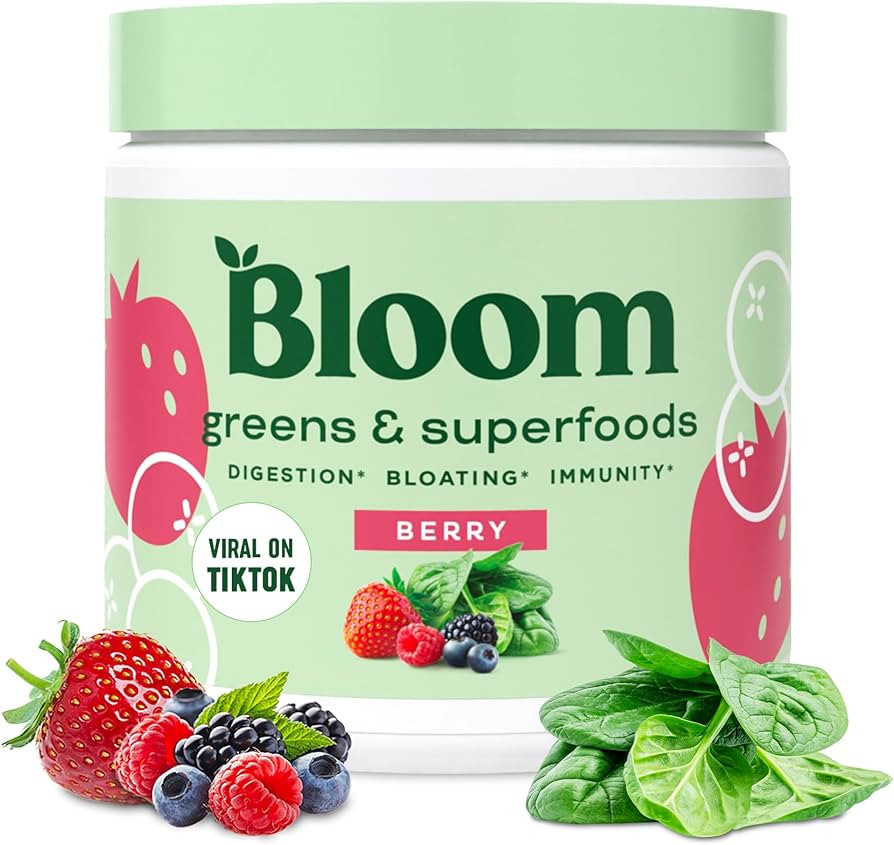 Bloom Nutrition Super Greens Powder Smoothie & Juice Mix - Probiotics for Digestive Health & Bloa... | Amazon (US)