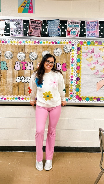 Life. Changing. 😅 

Once a week or so, mostly during the colder months, I pull out some flared leggings and a comfy sweater and call it a day. It’s still a fun teacher OOTD, but makes those cold, dark months feel cozy. 

#iteachmiddleschool #middleschoolteacher #pinklily #amazonfashion #teacherpants 

#LTKWorkwear #LTKStyleTip