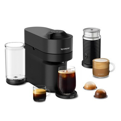 Nespresso Vertuo Pop+ Coffee Machine with Aeroccino Frother by De'Longhi Liquorice Black: Milk Frother, Capsule System | Target