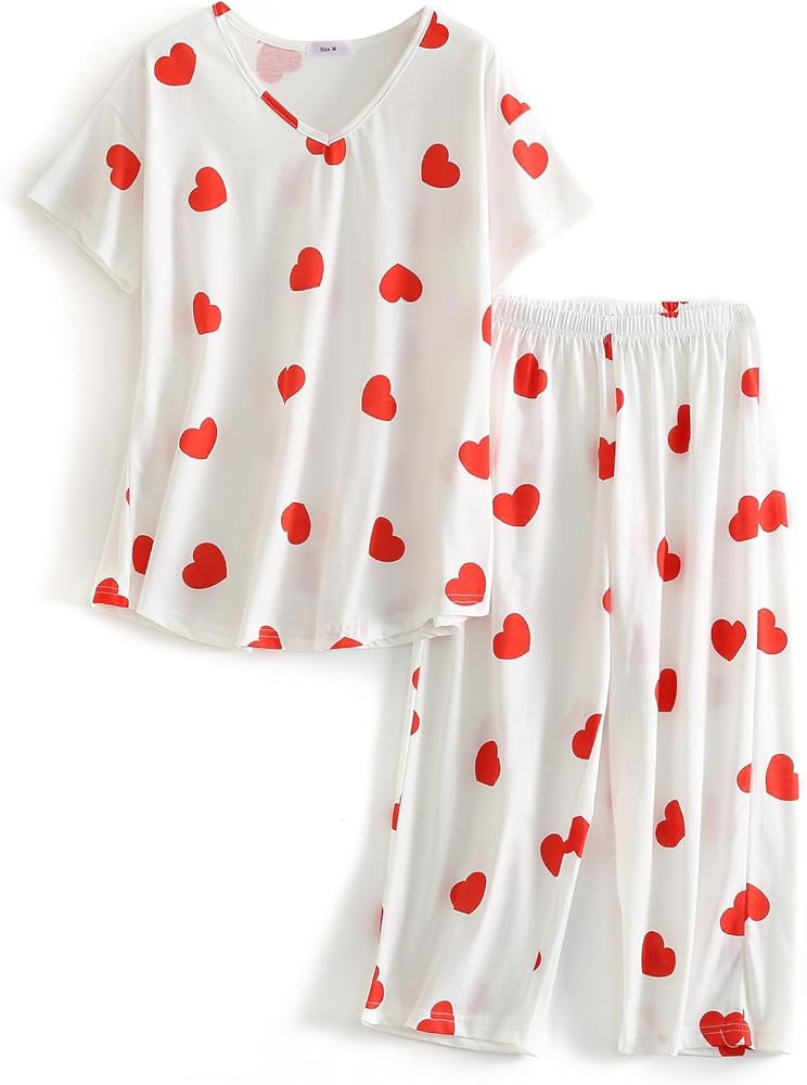 SISKIN Womens Pajama Sets - Capri Pajamas for Women Set Plus Size Sleepwear Tops with Capri Pants... | Amazon (US)