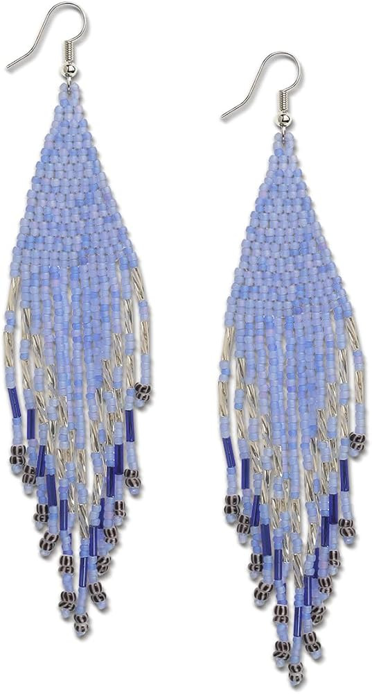 JeanBeau Seed Beaded Tassel Earrings for Women Teen Girls – Long Boho Handmade Colorful Beaded ... | Amazon (US)