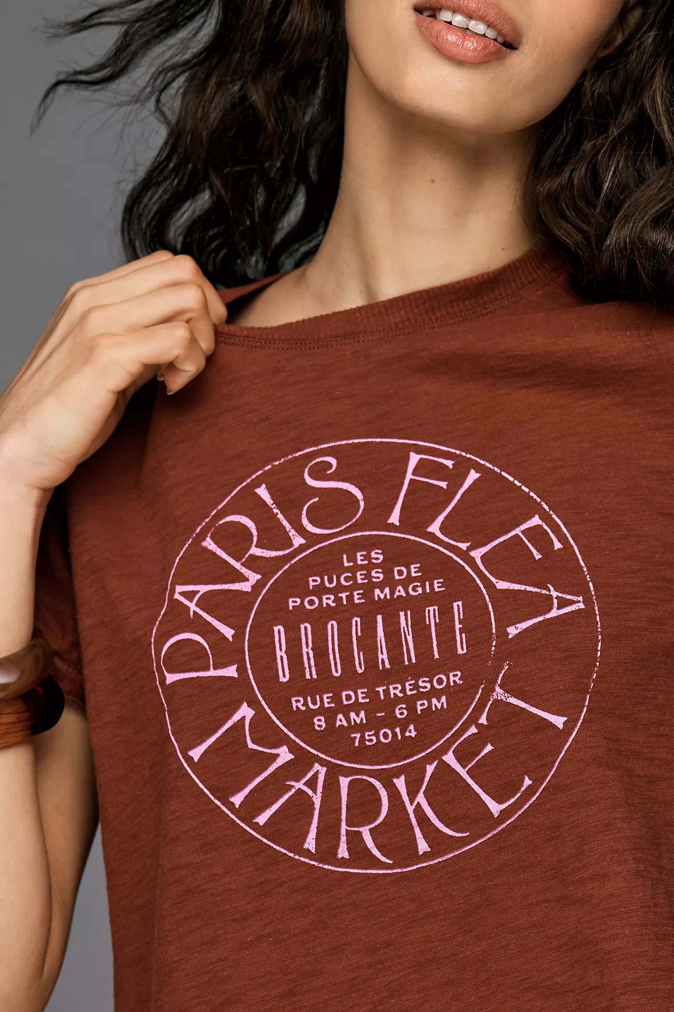 Pilcro Bennie Cotton Slim Puff Sleeve Tee | Anthropologie (US)