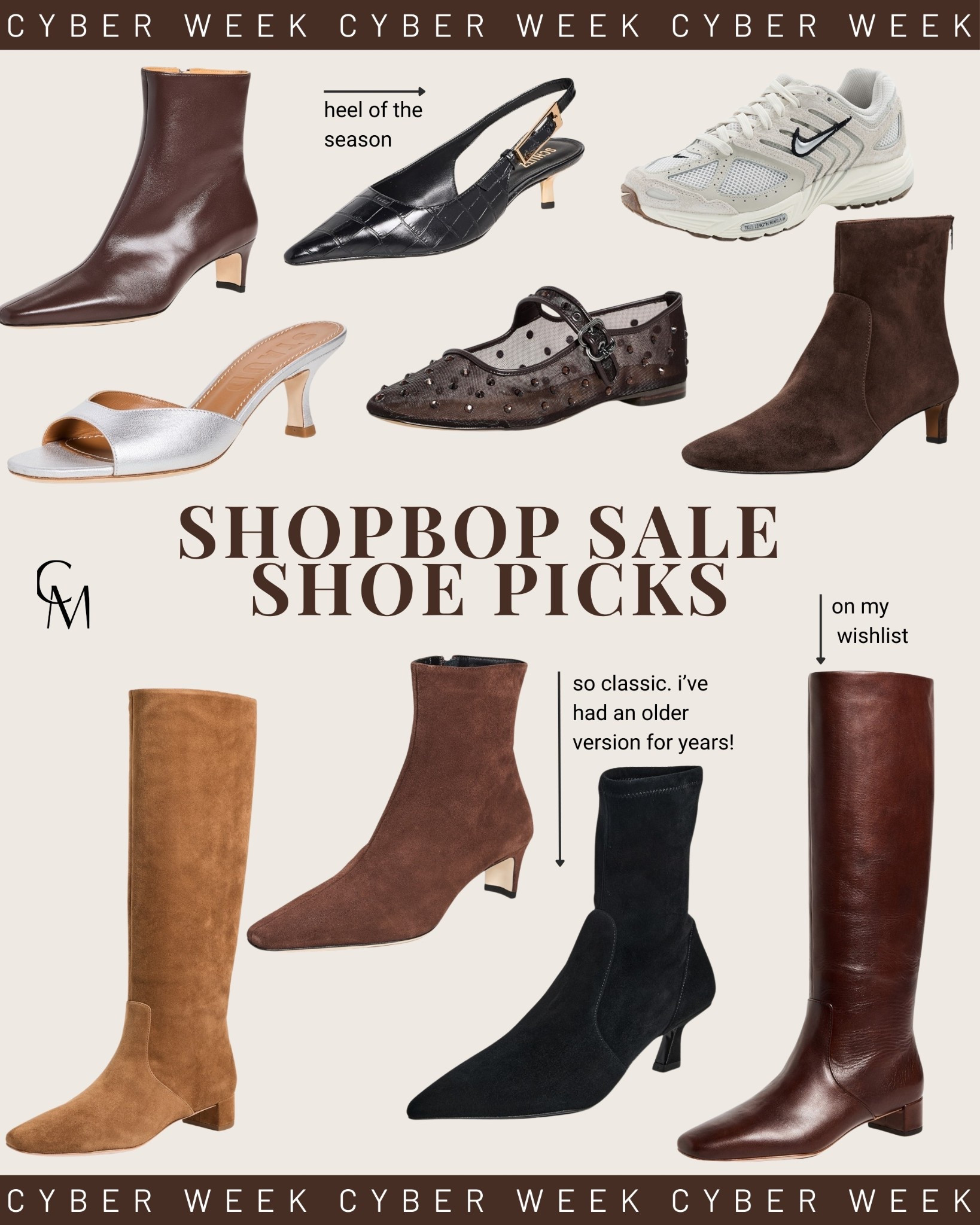 Shopbop Black Friday sale shoe picks. Use code HOLIDAY for 25% off!  

#LTKHoliday #LTKSaleAlert #LTKCyberWeek