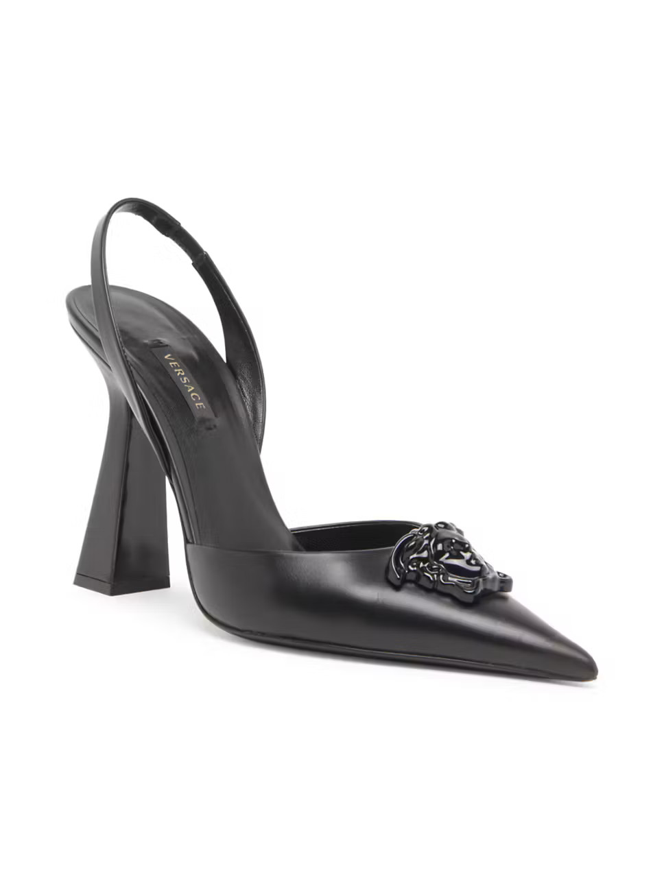Versace La Medusa Leather Slingback Pumps | Saks Fifth Avenue