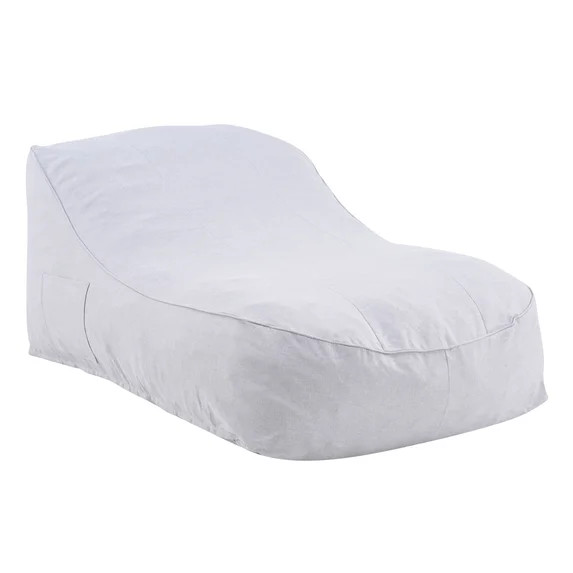 Christopher Knight Home 73.5" Curved Outdoor Patio Bean Bag Daybed with Side Pockets for 2, Gray | Walmart (US)