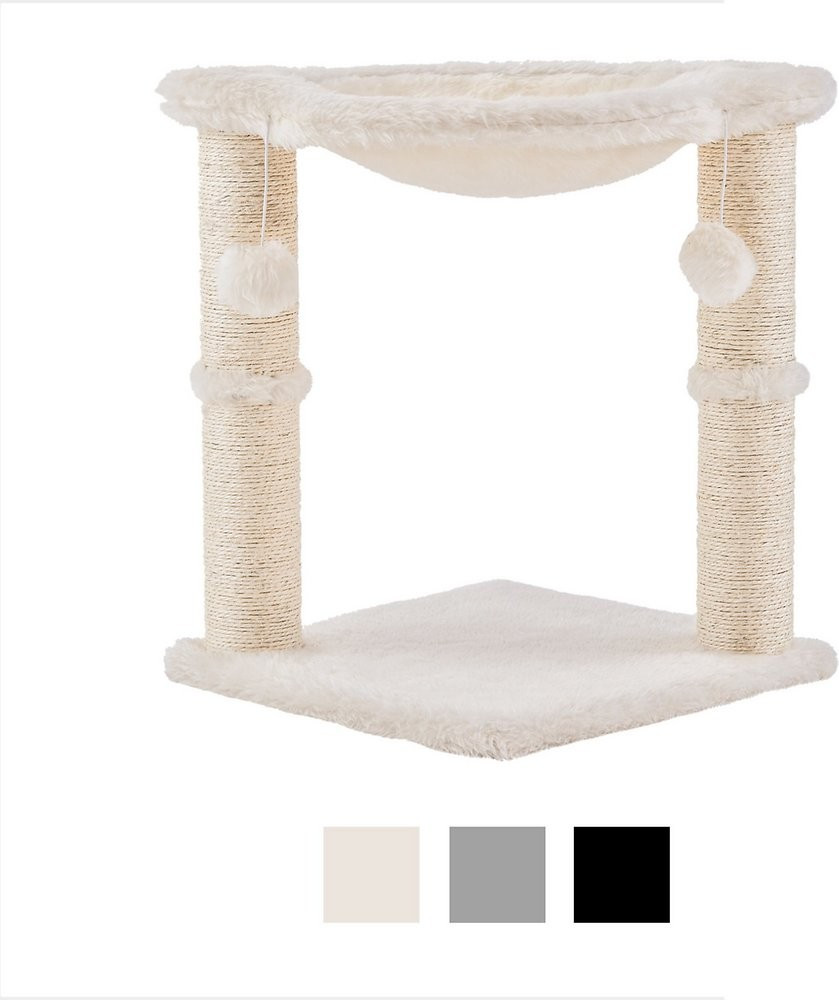 Frisco 20-in Faux Fur Cat Tree, Ivory | Chewy.com