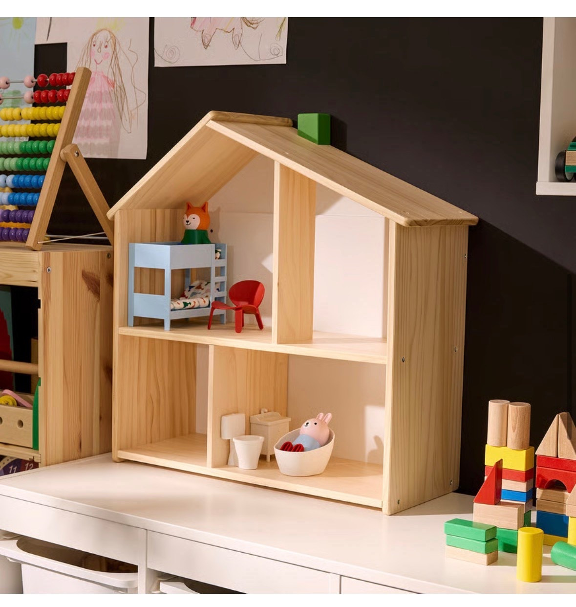 🏠✨ Lovely little dollhouse / wall shelf!
Perfect for imaginative play and looks adorable in a kids’ room 💕

#Dollhouse #KidsRoomDecor #ImaginativePlay #PlayroomInspo #MomApproved #LTKFamily #IKEA #IKEAKids 

#LTKHome #LTKOver40 #LTKKids