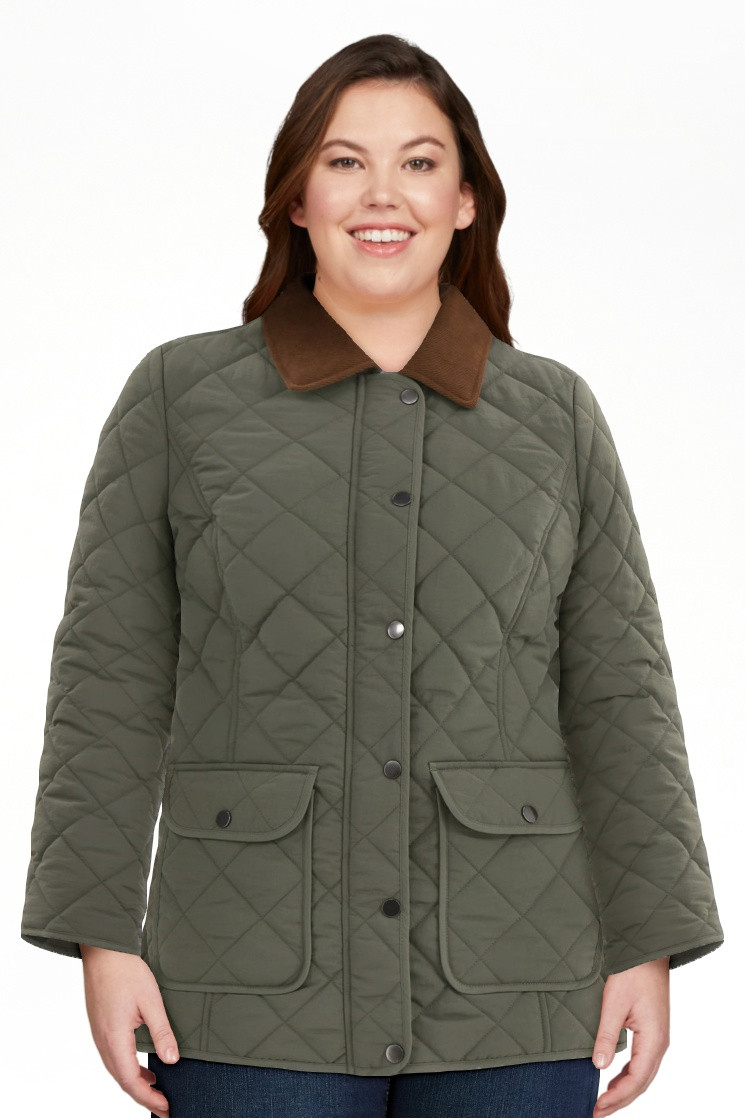 Time and Tru Women's Quilted Barn Coat, Midweight, Sizes XS-3X | Walmart (US)