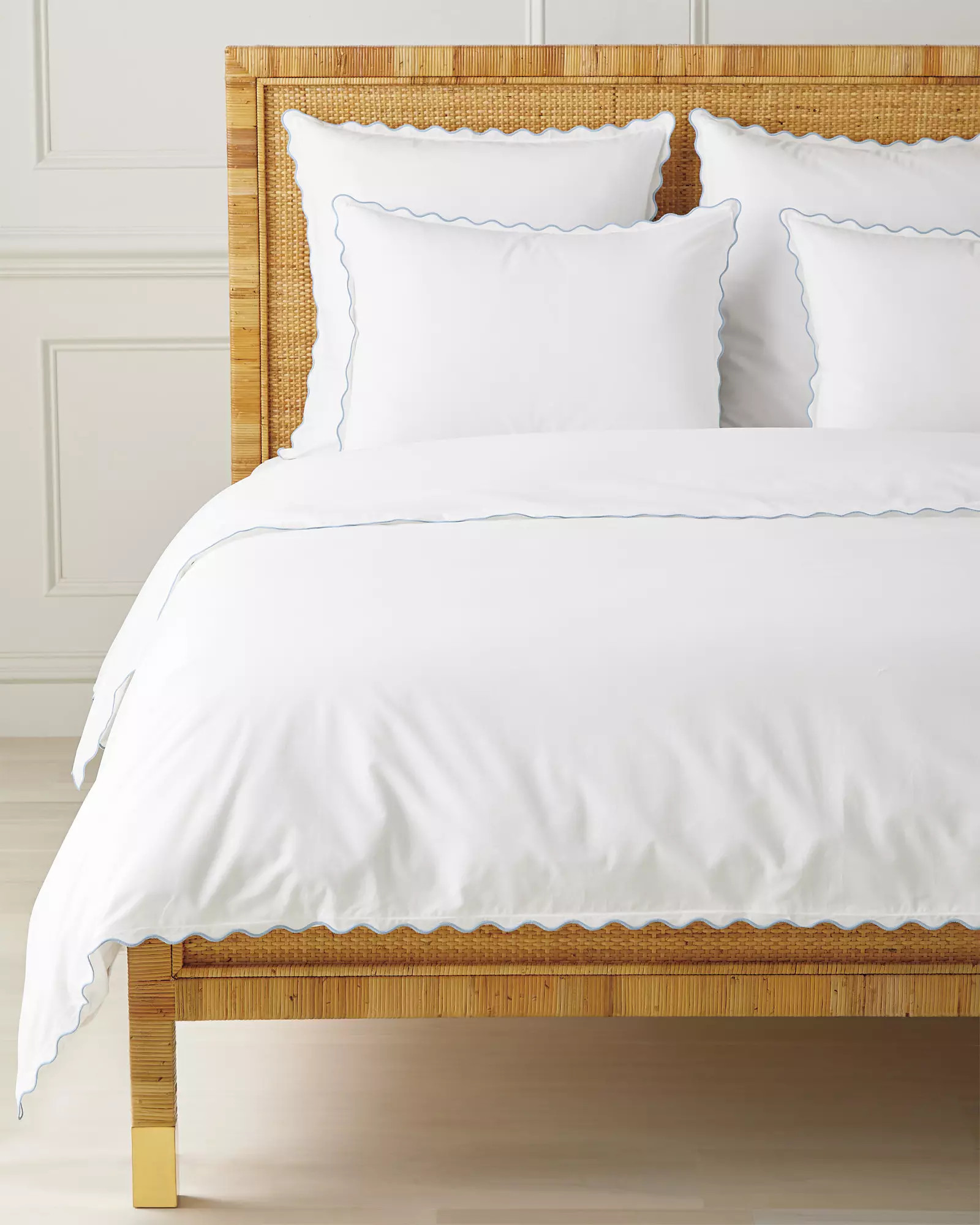 Wave Percale Duvet Cover | Serena and Lily