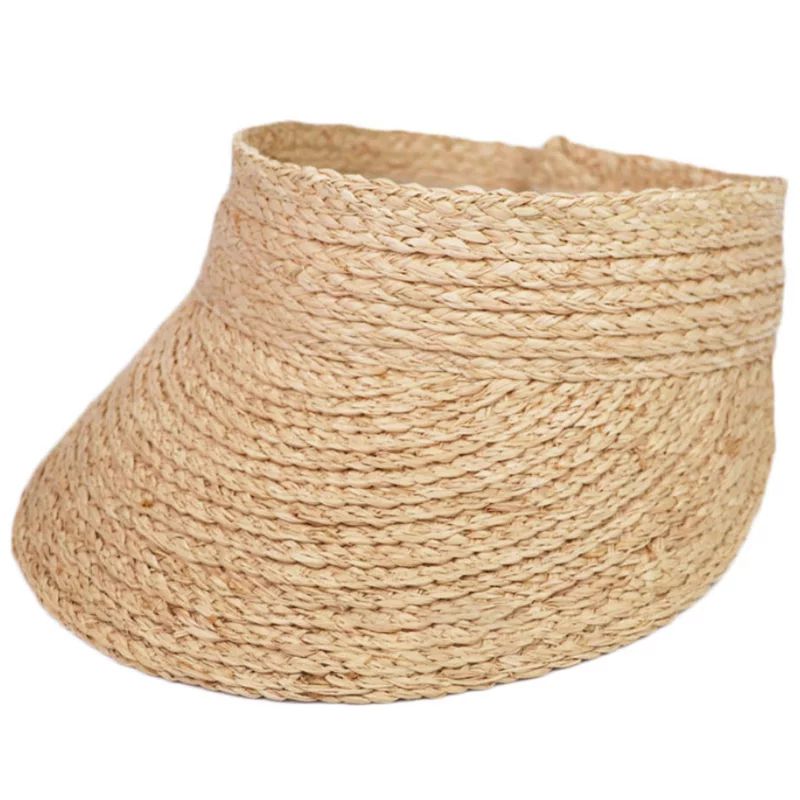 SPHET Womens Summer Woven Straw Open Top Sun Hat Foldable Packable Roll-up Wide Brim Sunscreen Ou... | Walmart (US)