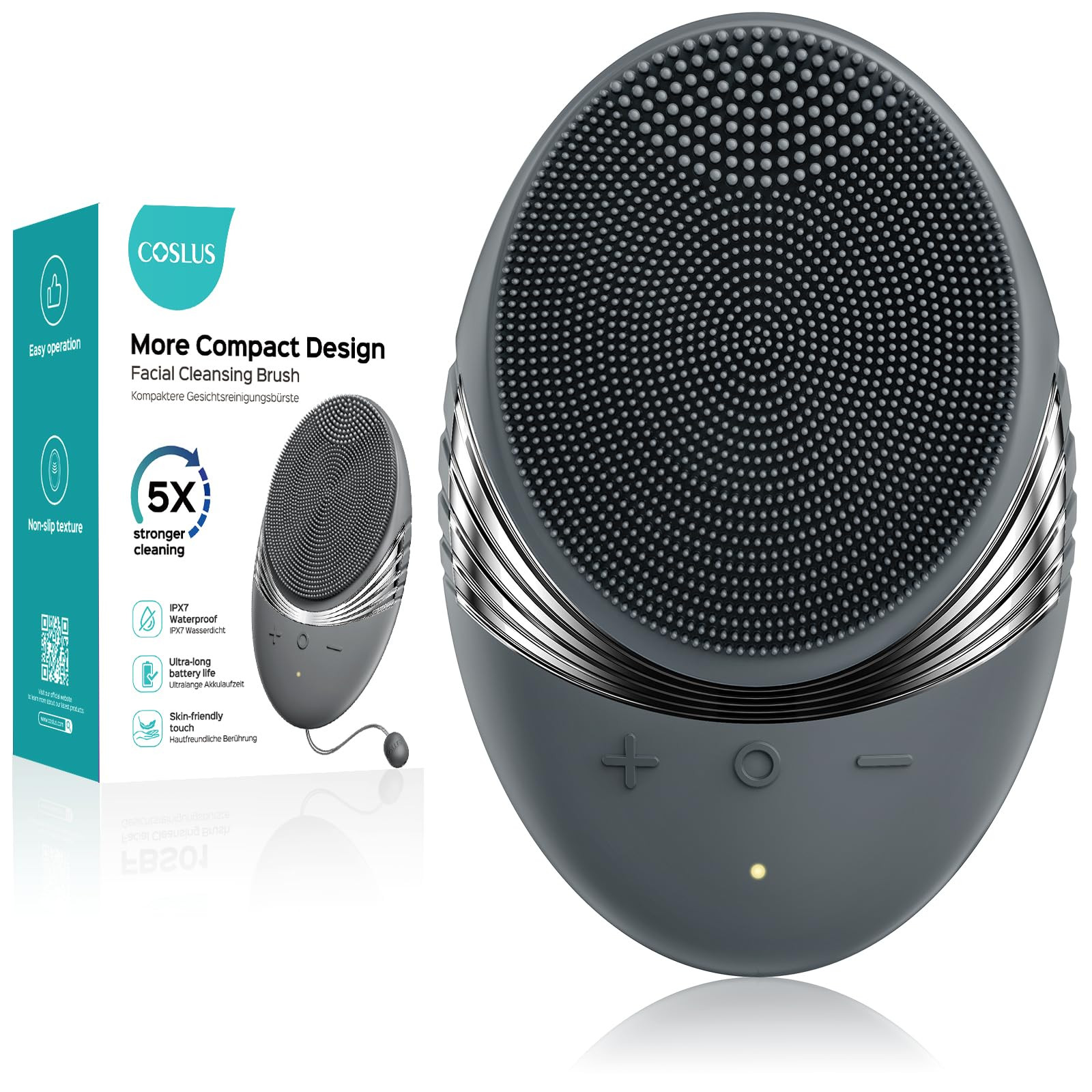 COSLUS Facial Cleansing Brush Face Scrubber : Portable Silicone Waterproof Rechargeable Face Wash... | Amazon (US)