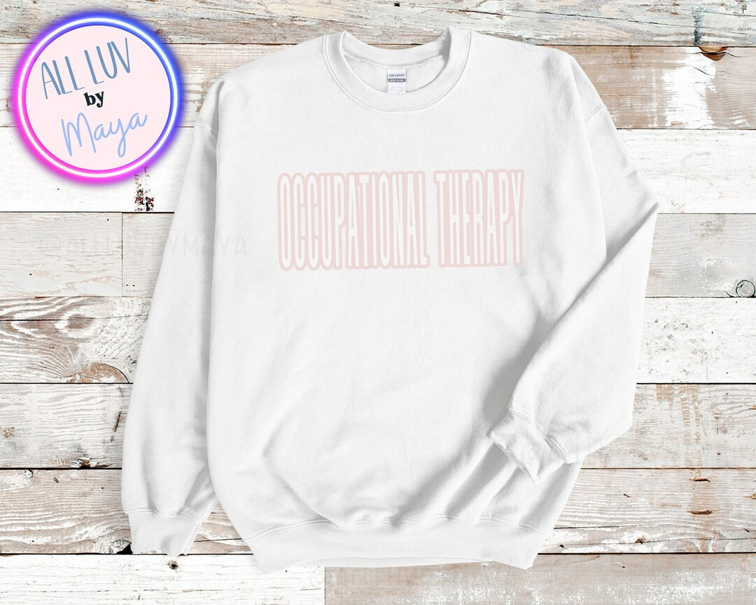 Preppy Occupational Therapy Sweatshirt, Grey Unisex OT Sweatshirt, Essentials Sweatshirt, Pediatr... | Etsy (US)