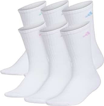 adidas Women's Athletic Cushioned Crew Socks With Arch Compression (6-Pair) | Amazon (US)