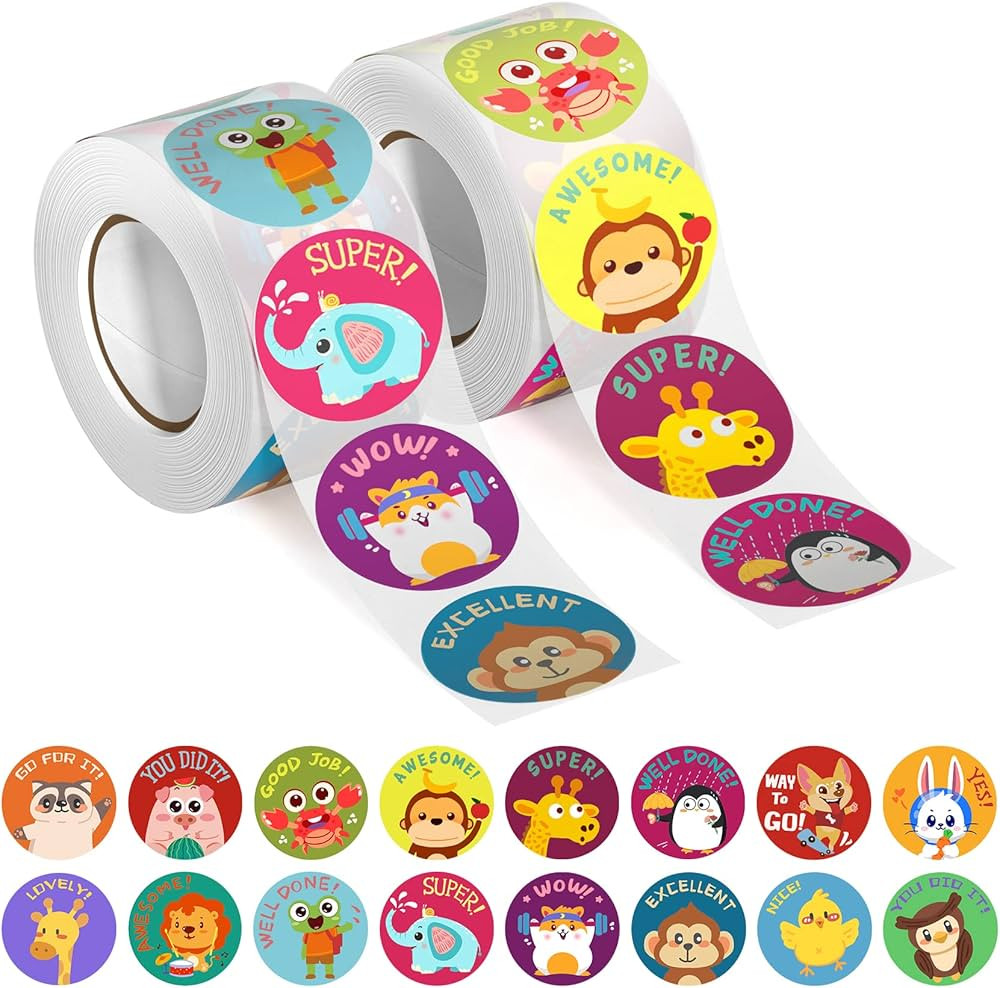 1000 PCS Teacher Stickers for Kids - 16 Specialized Designs for Teachers & Elementary School - Po... | Amazon (US)
