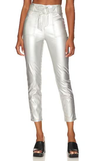 Chanice Buckle Pant in Silver | Revolve Clothing (Global)