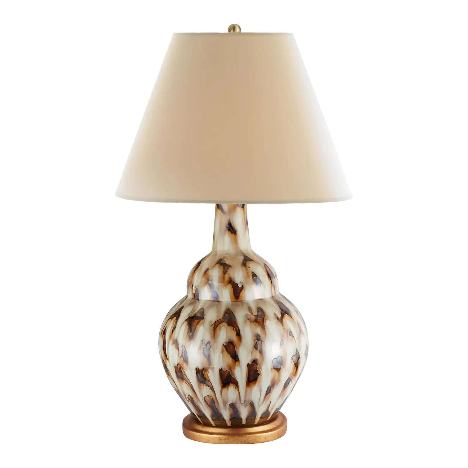 Bunny Williams Home Pheasant Feather Lamp, Brown | Chairish