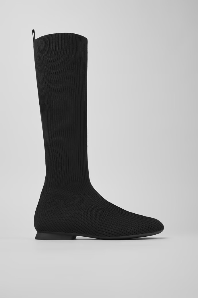Black TENCEL™ Lyocell High Boots for Women. | CAMPER UK