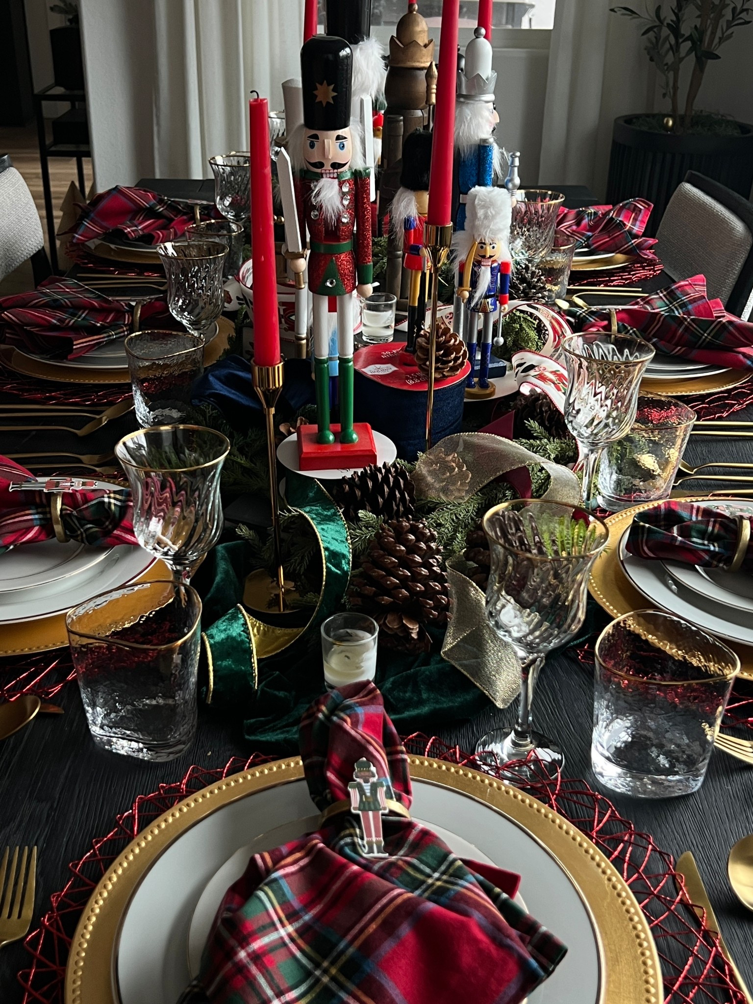 A classic Nutcracker tablescape for Christmas! Nutcracker centerpiece, tartan napkins

#LTKHoliday #LTKHome #LTKSeasonal