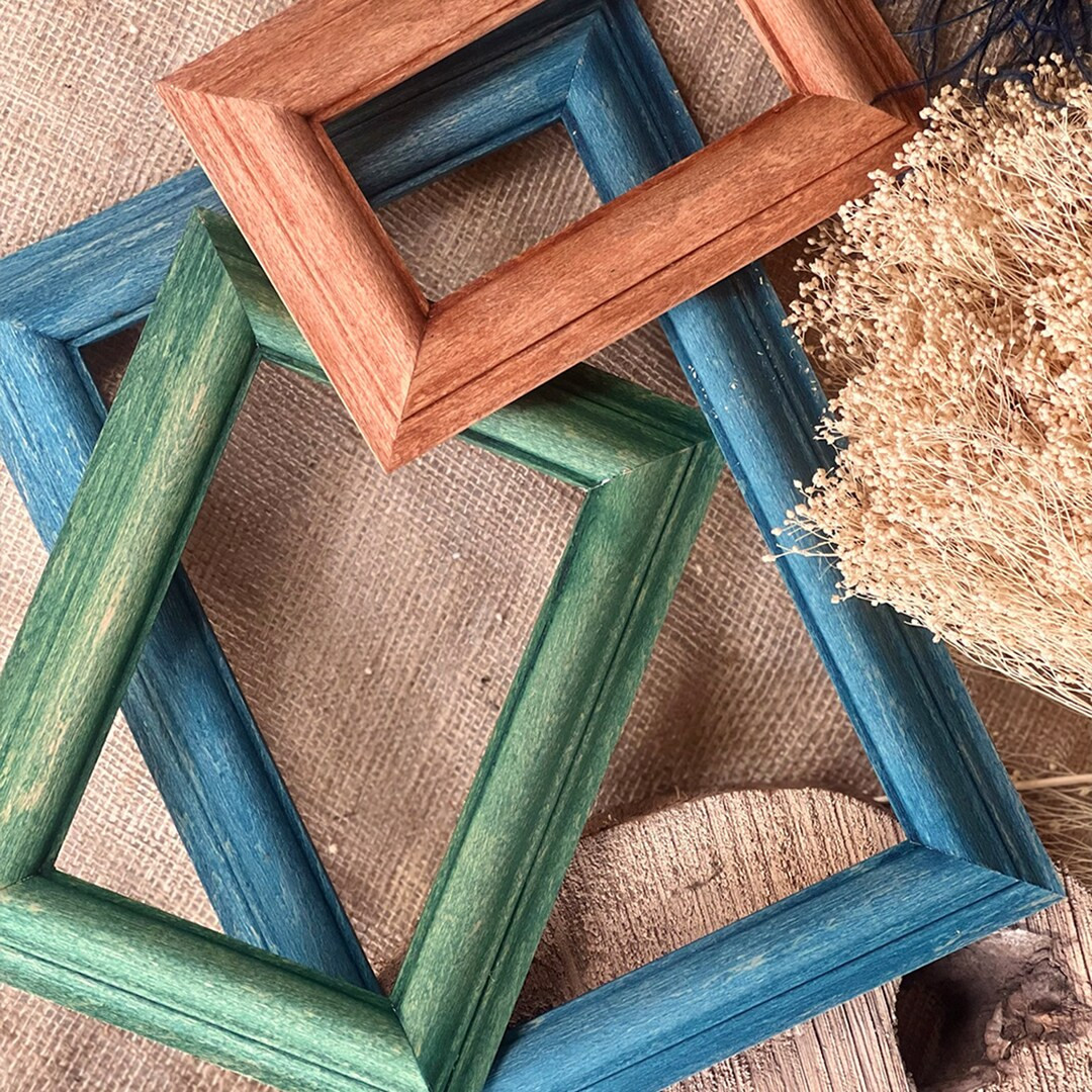 Chunky Green Picture Frame Wooden Painted Ornate Framed Art Custom Bilderrahmen Wall Cadre Ancien... | Etsy (US)