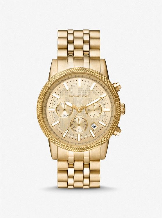 Oversized Hutton Gold-Tone Watch | Michael Kors US