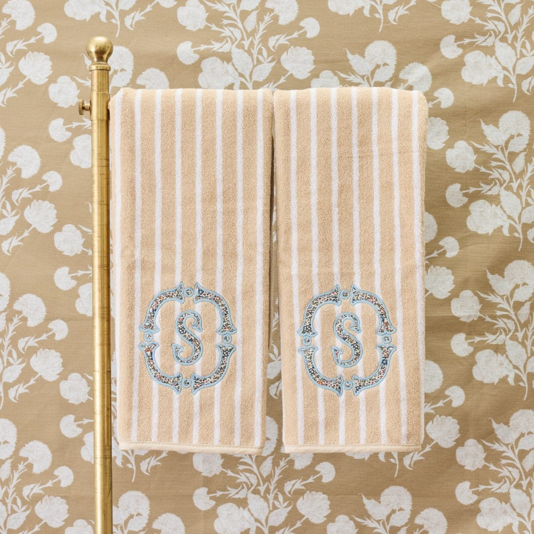 Monogrammed Patterned Hand Towels | Weezie | Weezie Towels