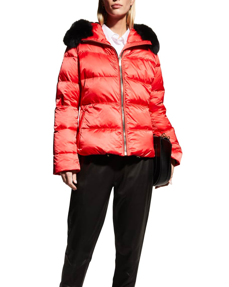 Gorski Apres-Ski Jacket w/ Detachable Fox Fur Trim | Neiman Marcus