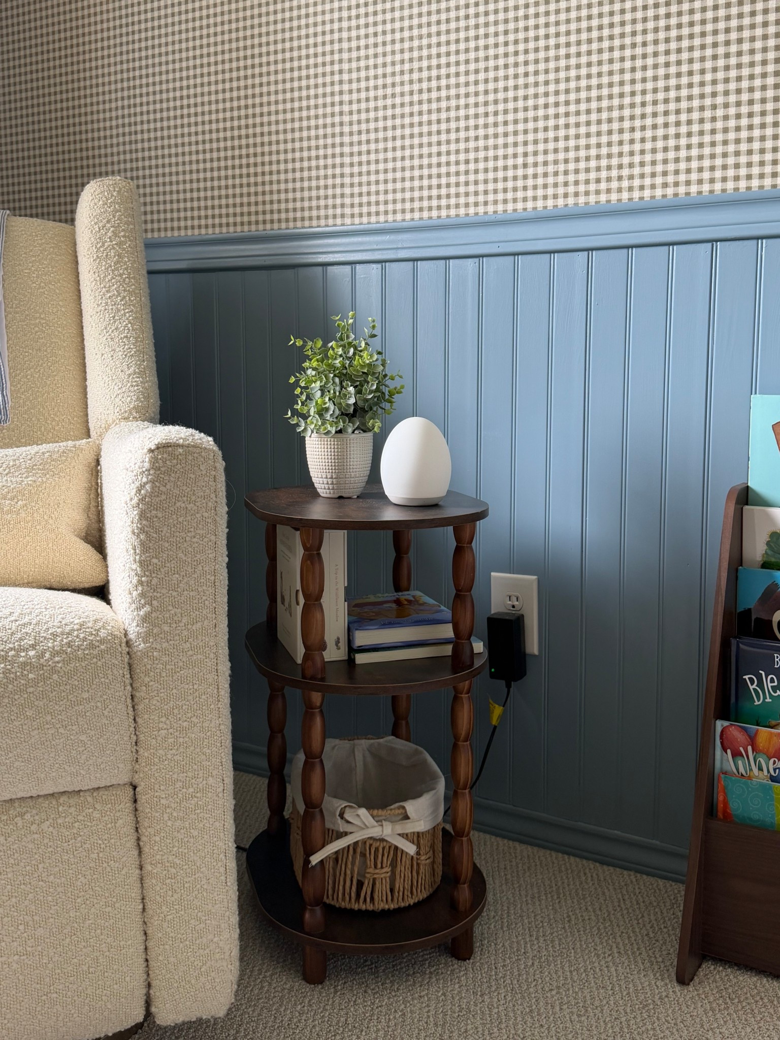 Absolutely love this side table! It’s the perfect size and I love that there are shelves so I can store anything I need for late night feedings there. #nurseryfinds #nurserydecor #nursery #amazon 

#LTKmomlife #LTKHome #LTKBaby