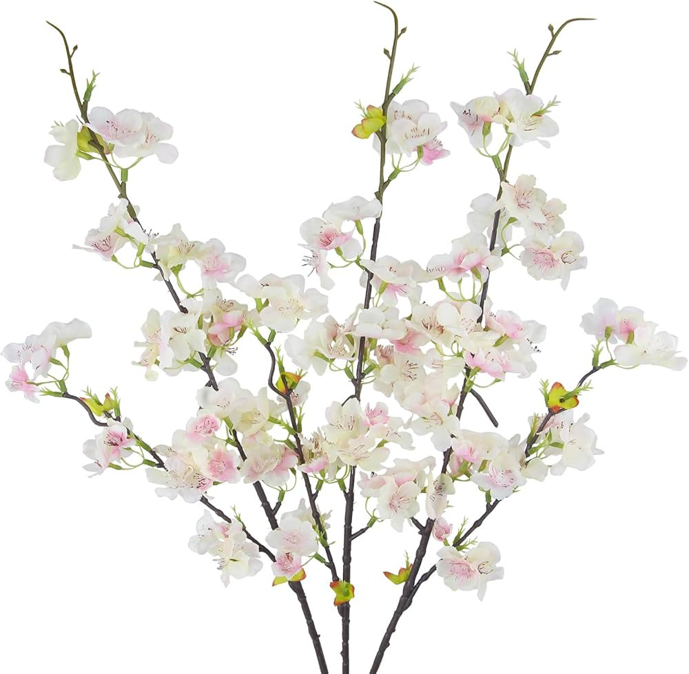 3 Pcs Artificial Cherry Blossom Flowers Pink Faux Cherry Blossom Branches Bulk Spring Arrangement... | Amazon (CA)